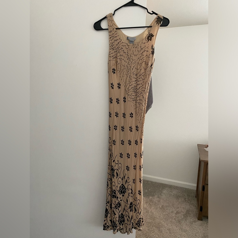 Tan design maxi dress
